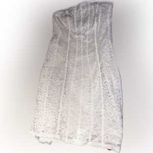 Never worn XS White floral lace tube dress by Kimchi Blue from Urban outfitters.